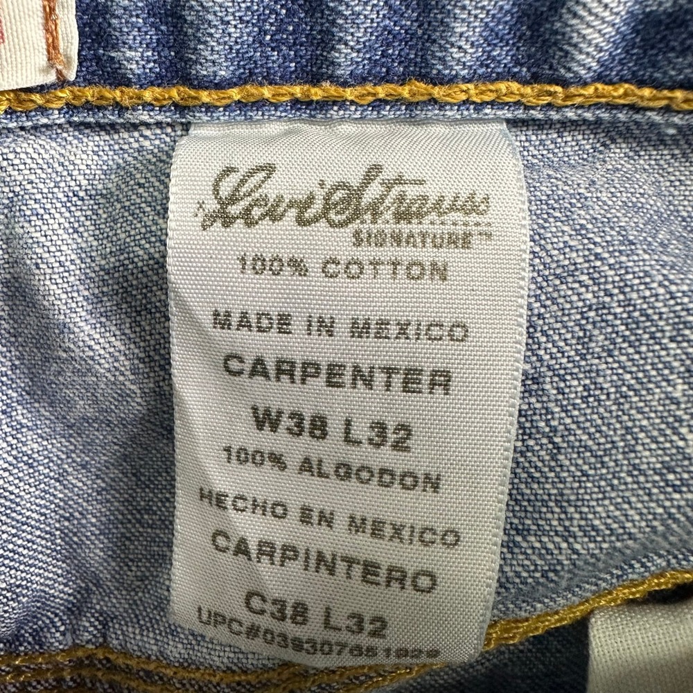 Levi Strauss Carpenter Jeans Mens Size 38x32 Blue Denim Light Wash Utility Work - Picture 7 of 9